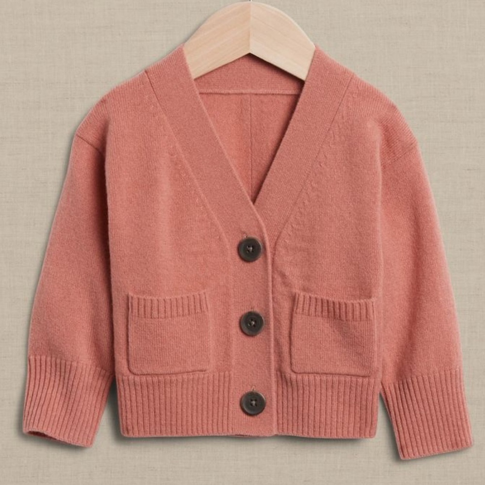 Banana Republic Cashmere Cardigan in Coral